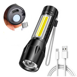 Przenośna akumulatorowa latarka cob xml led