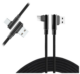 Kątowy przewód usb-c oplot quick charge
