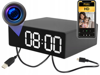 kamera ukryta w zegarku Wi-Fi podgląd na żywo detekcja ruchu powiadomienia