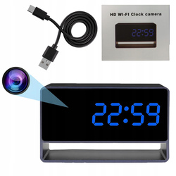 Kamera szpiegowska Wi-Fi w zegarku cyfrowym podgląd zdalny nagrywanie nocne
