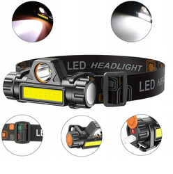 4 w 1 latarka czołówka COB z magnesem lampka