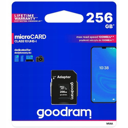 KARTA GOODRAM MICRO SDXC 256 GB CLASS 10 UHS-1 + ADAPTER SD