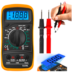 Cyfrowy multimetr miernik prądu uniwersalny kable