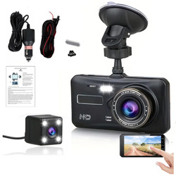 WIDEOREJESTRATOR JAZDY SAMOCHODOWY DOTYKOWY PRZÓD TYŁ KAMERA COFANIA MENUPL