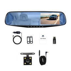 REJESTRATOR W LUSTERKU Z KAMERĄ COFANIA FULL HD