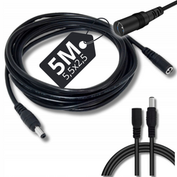 PRZEDŁUŻACZ KABEL przewód zasilający do kamer WIFI IP SIM 5M 5,5x2,5mm