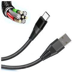 KABEL USB-C TYP-C QUICK CHARGE MOCNY NYLON OPLOT